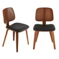 Miniatyrbild 1 av 6: Lot de 2 chaises en vinyle noir H80,5 cm - BRAND