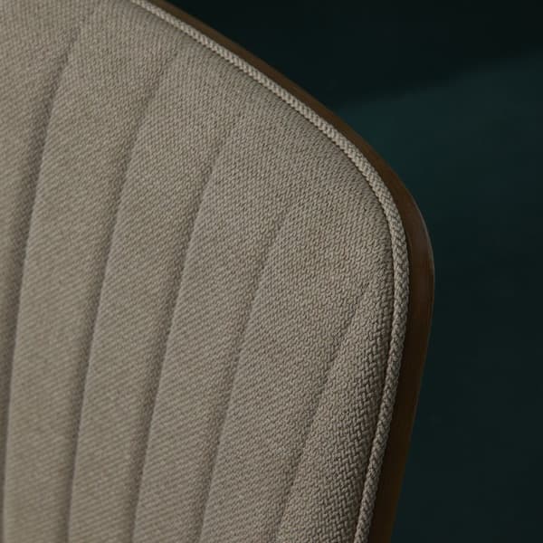 Lot de 2 chaises en tissu matelassé beige H82,5 cm - GISELLE