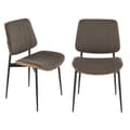 Miniatyrbild 1 av 6: Lot de 2 chaises en tissu matelassé taupe H82,5 cm - GISELLE
