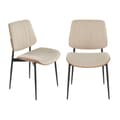 Miniatyrbild 1 av 6: Lot de 2 chaises en tissu beige H81 cm - HORTENSE