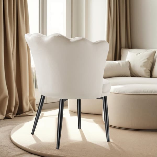 Sofa Stella, tyk polstring, 67x64x76cm - Velour creme/sort