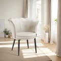 Miniatyrbillede 4 af 11: Sofa Stella, tyk polstring, 67x64x76cm - Velour creme/sort