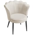 Miniatyrbillede 5 af 11: Sofa Stella, tyk polstring, 67x64x76cm - Velour creme/sort