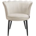 Miniatyrbillede 6 af 11: Sofa Stella, tyk polstring, 67x64x76cm - Velour creme/sort