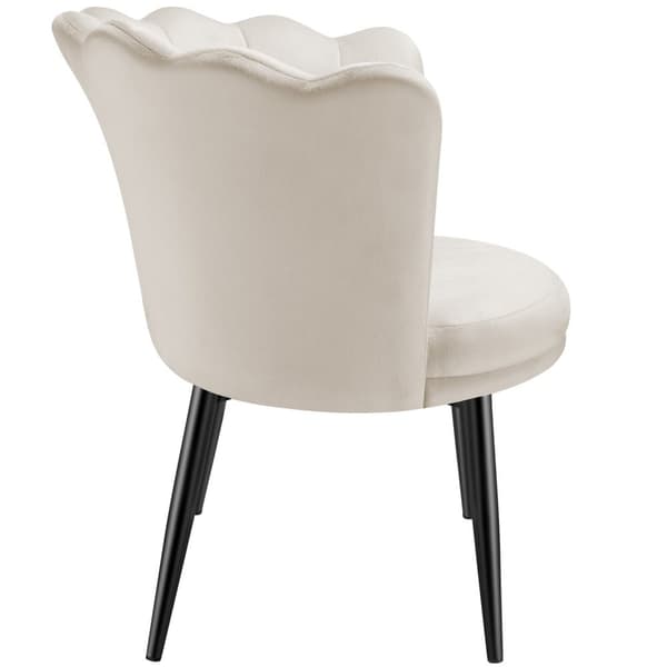 Sofa Stella, tyk polstring, 67x64x76cm - Velour creme/sort