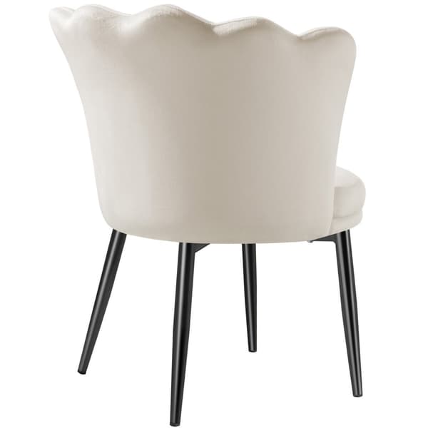 Sofa Stella, tyk polstring, 67x64x76cm - Velour creme/sort