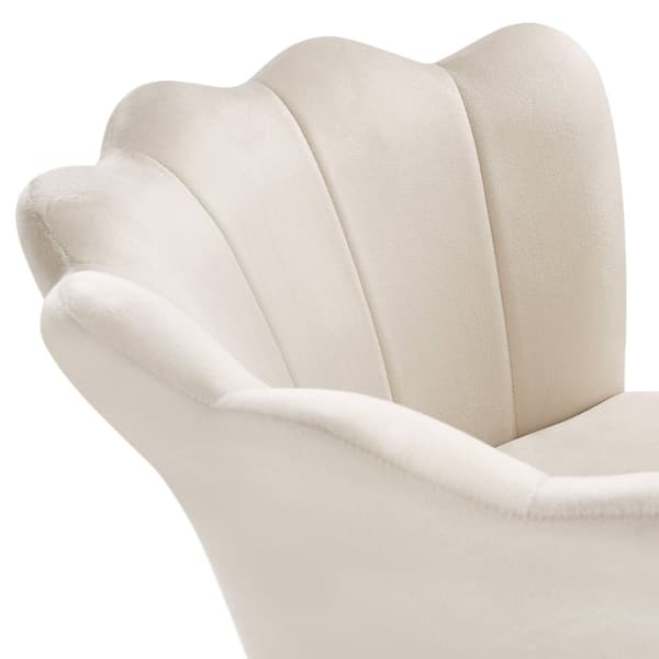 Sofa Stella, tyk polstring, 67x64x76cm - Velour creme/sort