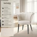 Miniatyrbillede 2 af 11: Sofa Stella, tyk polstring, 67x64x76cm - Velour creme/sort