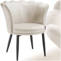 Miniatyrbillede 1 af 11: Sofa Stella, tyk polstring, 67x64x76cm - Velour creme/sort