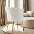 Miniatyrbillede 3 af 11: Sofa Stella, tyk polstring, 67x64x76cm - Kunstpels creme/guld