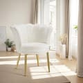 Miniatyrbillede 4 af 11: Sofa Stella, tyk polstring, 67x64x76cm - Kunstpels creme/guld