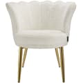 Miniatyrbillede 6 af 11: Sofa Stella, tyk polstring, 67x64x76cm - Kunstpels creme/guld