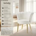 Miniatyrbillede 2 af 11: Sofa Stella, tyk polstring, 67x64x76cm - Kunstpels creme/guld