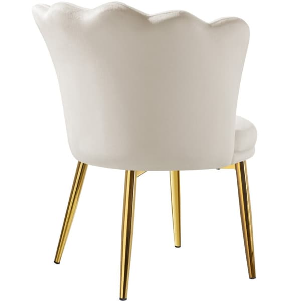 Sofa Stella, tyk polstring, 67x64x76cm - Velour creme/guld
