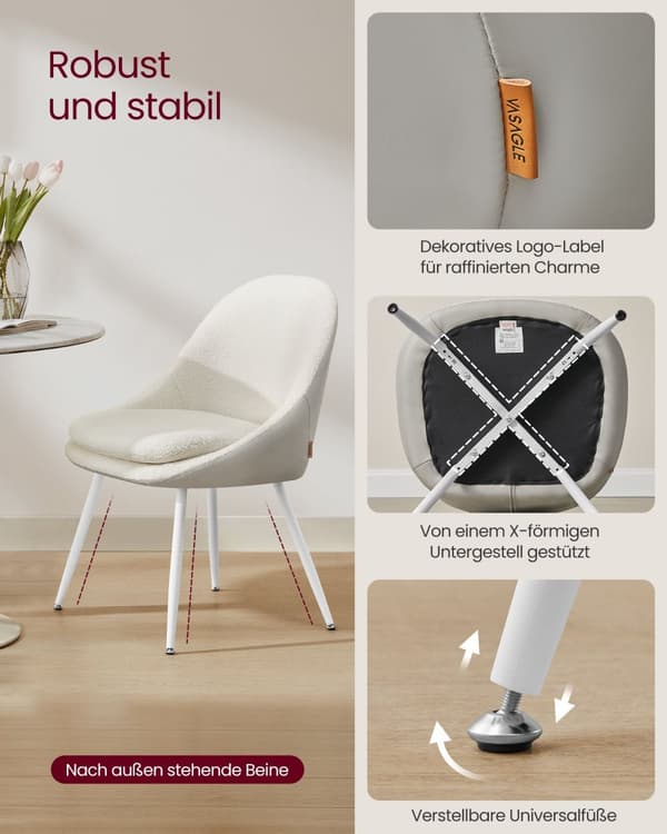 Spisestuestol sæt på 2 med udendørs ben