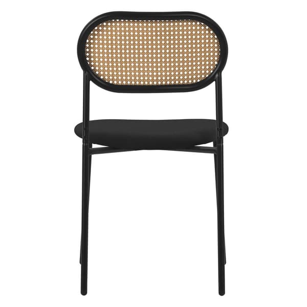 Matstol set om 2 svart upp till 120 kg rotting ryggstöd ML-Design