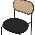 Pikkukuva 5 / 7: Matstol set om 2 svart upp till 120 kg rotting ryggstöd ML-Design