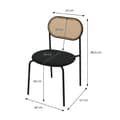 Pikkukuva 6 / 7: Matstol set om 2 svart upp till 120 kg rotting ryggstöd ML-Design