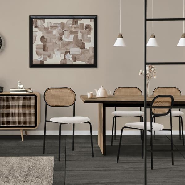 Matstol set om 2 beige upp till 120 kg rotting ryggstöd ML-Design