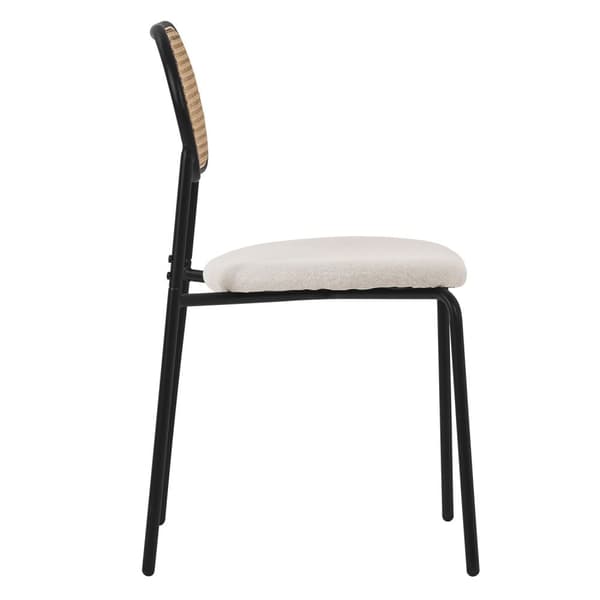 Matstol set om 4 beige upp till 120 kg rotting ryggstöd ML-Design