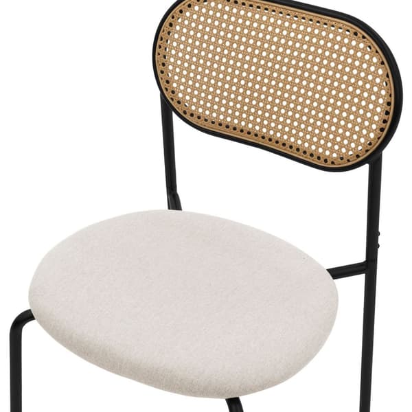 Matstol set om 4 beige upp till 120 kg rotting ryggstöd ML-Design