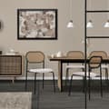 Miniatyrbild 7 av 7: Matstol set om 4 beige upp till 120 kg rotting ryggstöd ML-Design