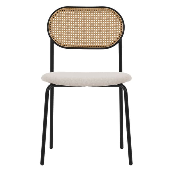 Matstol set om 4 beige upp till 120 kg rotting ryggstöd ML-Design