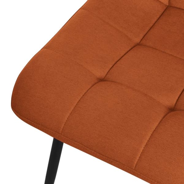 Matstolar set om 6 orange köksstolar med polyesterklädsel och stålben ML design