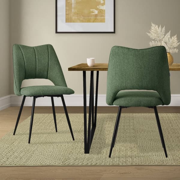 Matstol set om 2 grön stoppad inkl. monteringsmateriel Stoppad stol Köksstol ML design