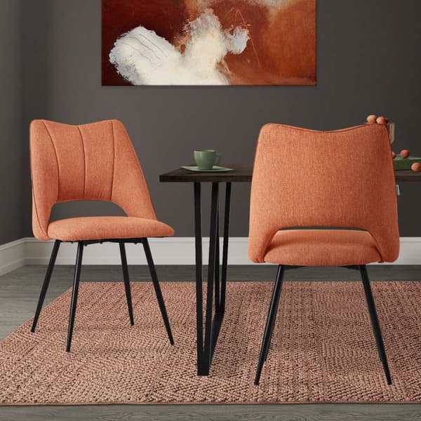 Matstol set om 2 orange stoppad inkl. monteringsmaterial Stoppad stol Köksstol ML design