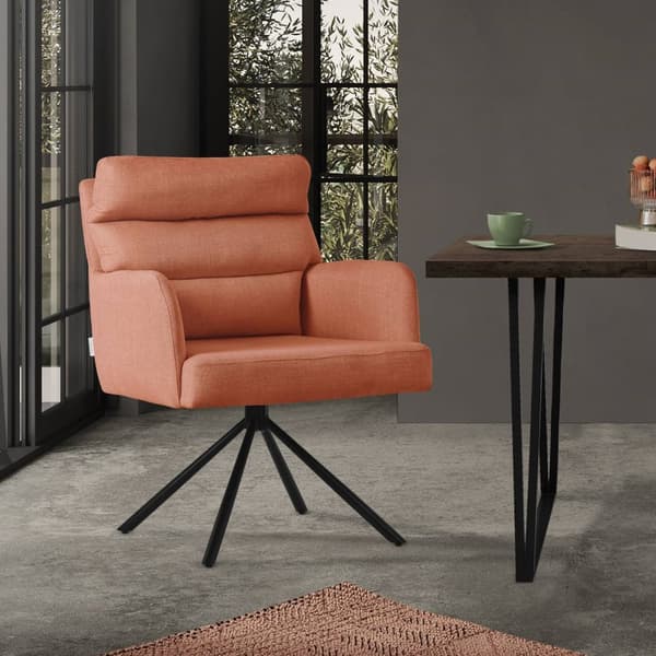 Matstol orange snurrbar med avtagbar ryggdyna stoppad upp till 120 kg ML design