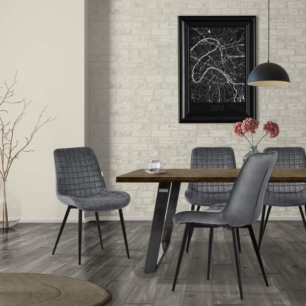 Ruokailutuolin 2 kpl antrasiittinen keinonahkaverhoilu metallijaloilla sis. kokoonpanomateriaalin ML-Design
