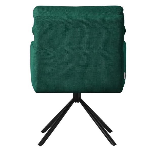 Matstol set om 6 mörkgröna snurrbara med avtagbar ryggdyna stoppad upp till 120 kg ML design