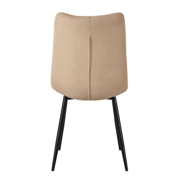 Matstolar set om 2 ljusbruna Köksstol med polyesterklädsel och stålben ML design