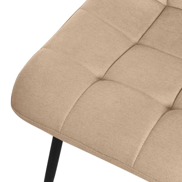 Matstolar set om 2 ljusbruna Köksstol med polyesterklädsel och stålben ML design