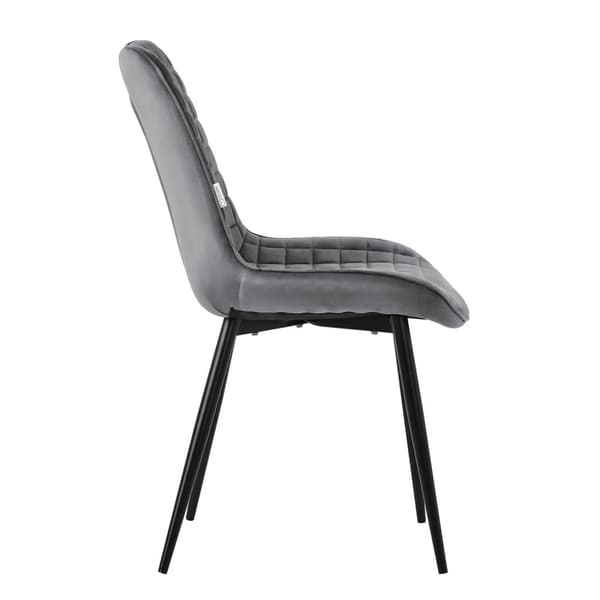 Ruokailutuolin 2 kpl antrasiittinen keinonahkaverhoilu metallijaloilla sis. kokoonpanomateriaalin ML-Design