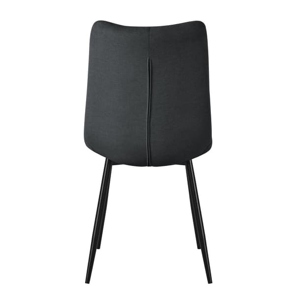 Matstolar set om 4 antracit Köksstol med polyesterklädsel och stålben ML-design