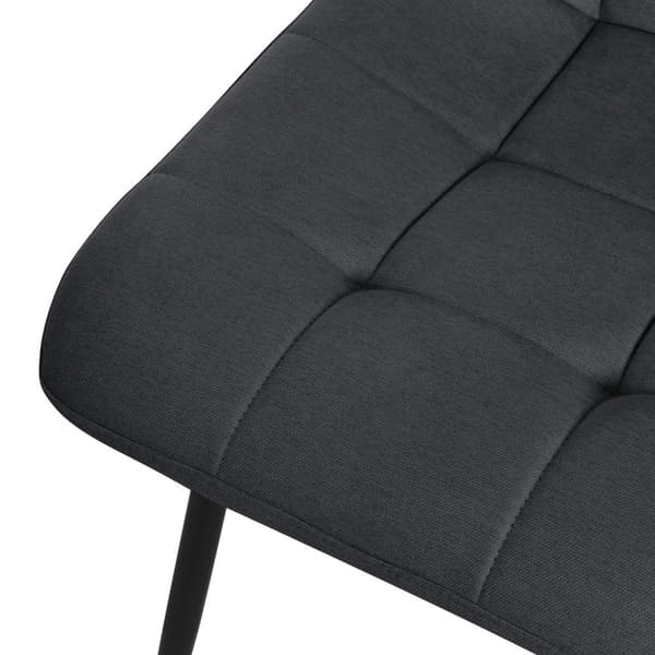 Matstolar set om 4 antracit Köksstol med polyesterklädsel och stålben ML-design