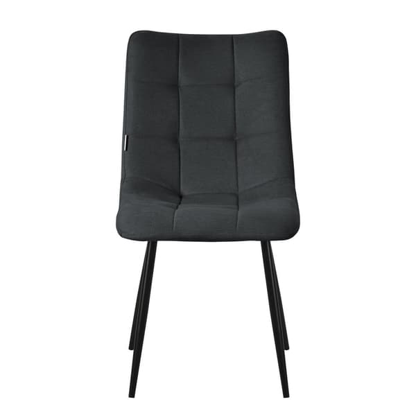 Matstolar set om 4 antracit Köksstol med polyesterklädsel och stålben ML-design