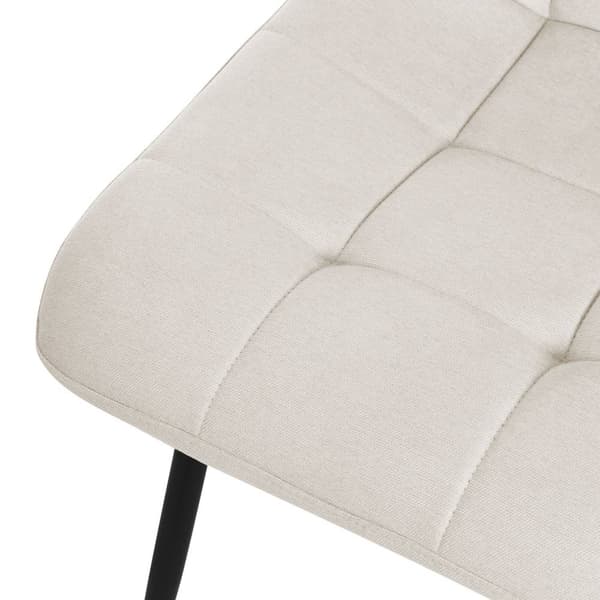 Matstolar set om 4 Beige köksstol med polyesterklädsel och stålben ML-Design