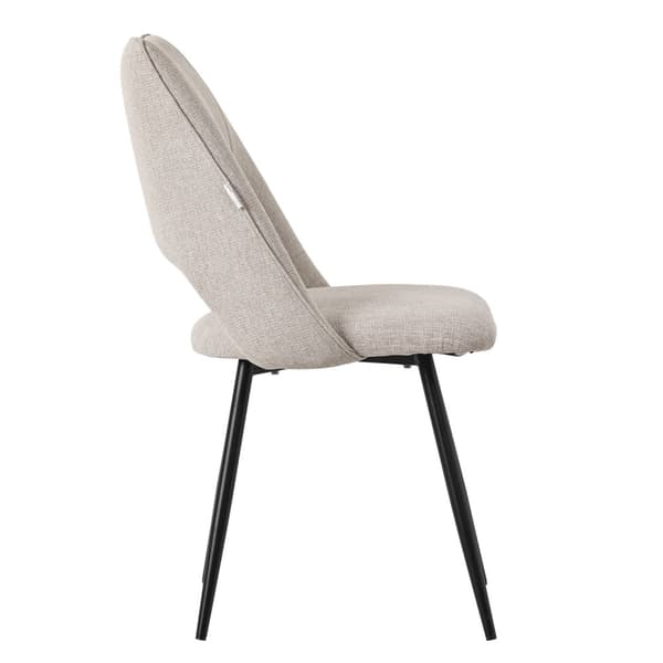Spisebordsstol sæt af 2 Beige polstret inkl. monteringsmateriale Polstret stol Køkkenstol ML-design