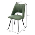 Miniatyrbild 6 av 7: Matstol set om 4 grön stoppad inkl. monteringsmaterial Stoppad stol Köksstol ML design