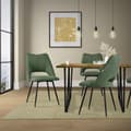 Miniatyrbild 7 av 7: Matstol set om 4 grön stoppad inkl. monteringsmaterial Stoppad stol Köksstol ML design