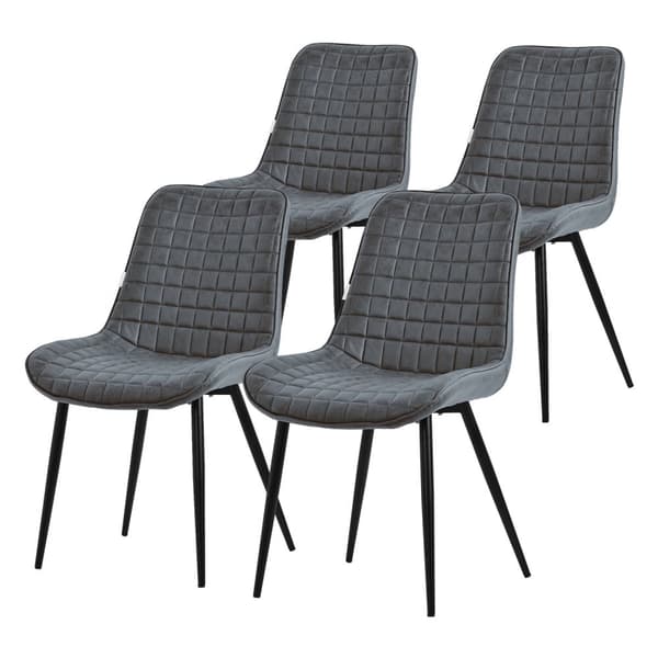 Ruokailutuolin 2 kpl antrasiittinen keinonahkaverhoilu metallijaloilla sis. kokoonpanomateriaalin ML-Design