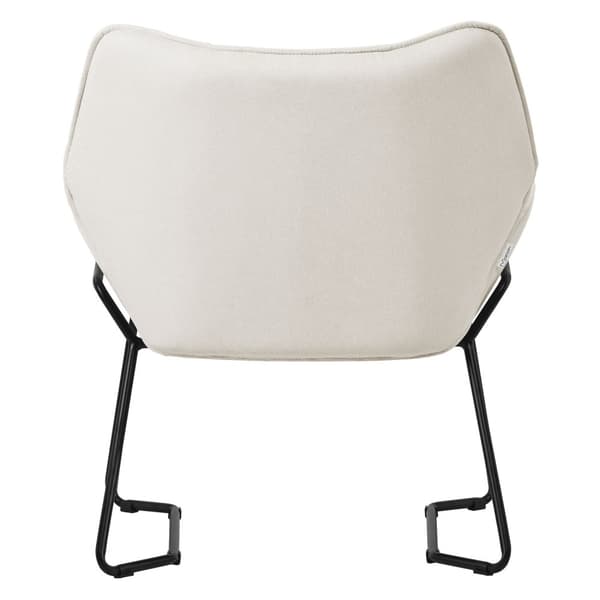 Vardagsrumsfåtölj Loungefåtölj Beige med ryggdyna upp till 120 kg Polyesteröverdrag i linneutseende ML design