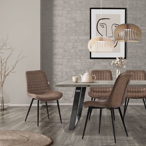 Ruokailutuolin 2 kpl antrasiittinen keinonahkaverhoilu metallijaloilla sis. kokoonpanomateriaalin ML-Design