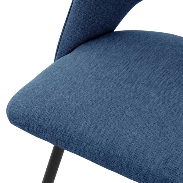 Spisebordsstol sæt med 4 blå polstrede inkl. monteringsmateriale Polstret stol Køkkenstol ML-design