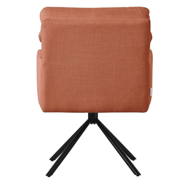 Matstol set om 6 orange snurrbara med avtagbar ryggdyna stoppad upp till 120 kg ML design