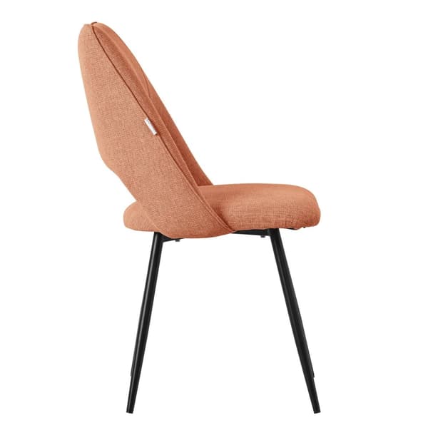 Spisebordsstol sæt med 6 orange polstrede inkl. monteringsmateriale Polstret stol Køkkenstol ML design