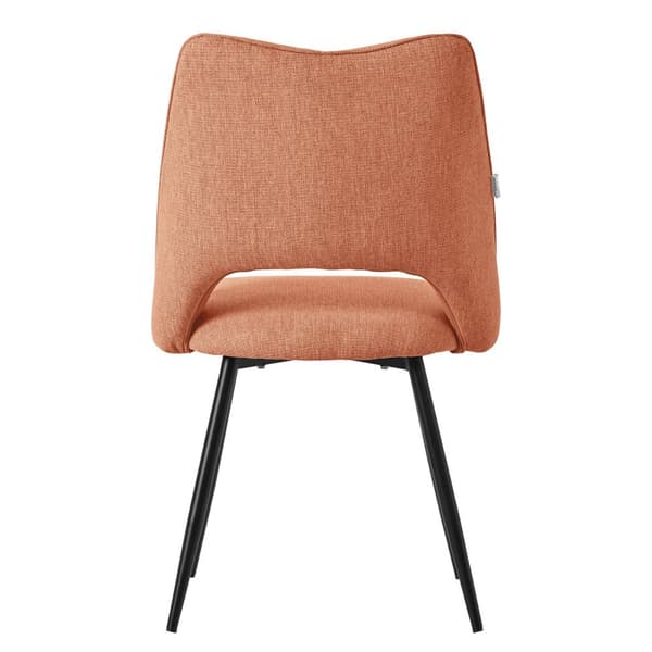 Spisebordsstol sæt med 6 orange polstrede inkl. monteringsmateriale Polstret stol Køkkenstol ML design